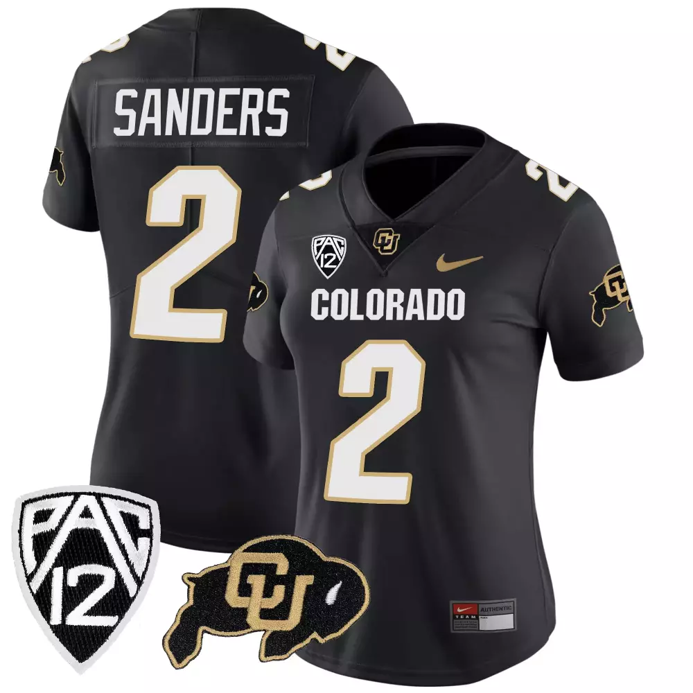 Shedeur Sanders 2 Colorado Buffaloes 2023 Stitched Jersey | Black | Game Day Outfit | For Men