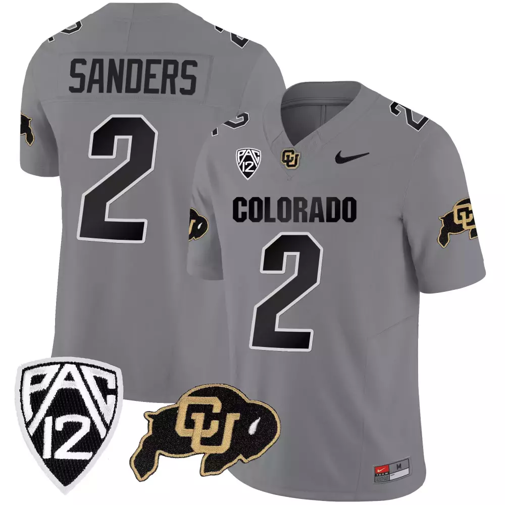 Sanders 2 Men's Vapor Limited Jersey | Colorado Buffaloes Black 2023 with Embroidered XII Patch | Fan Gear for Men, Women & Youth