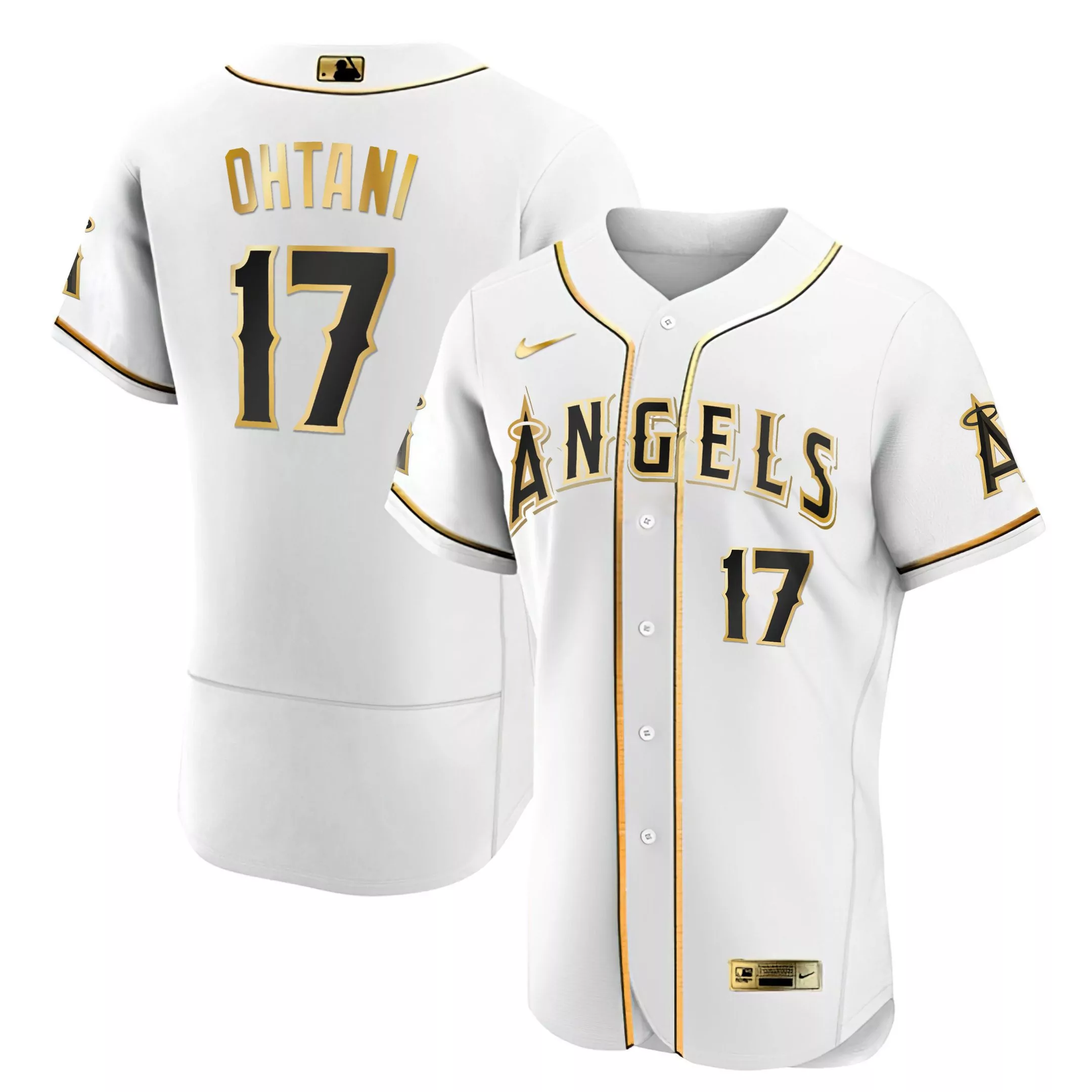 shohei ohtani 17 los angeles angels white all stitched vapor jersey 2023