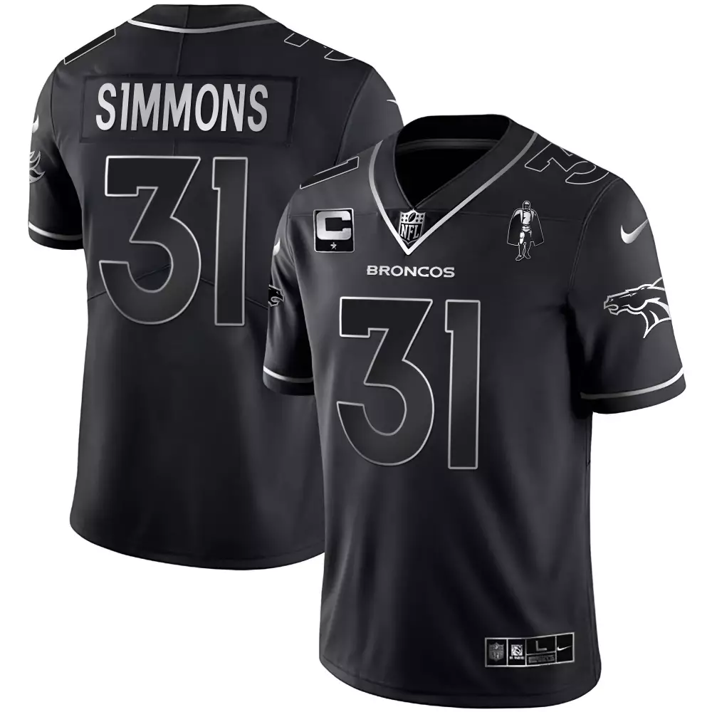 Simmons 31 Denver Broncos 2023 Vapor Jersey | Stitched Black Edition for Women | Game Day Outfit for All