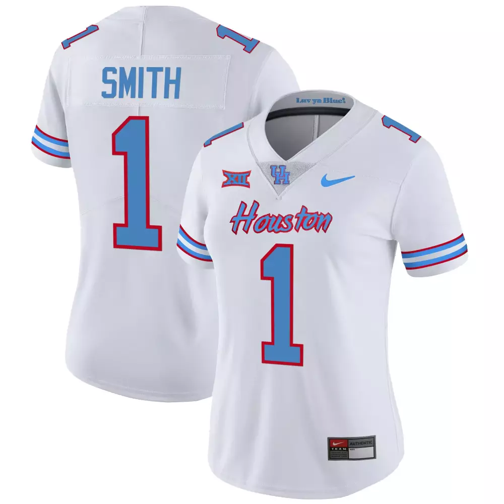 smith 1 houston cougars women s 2023 oilers inspired all stitched vapor jersey