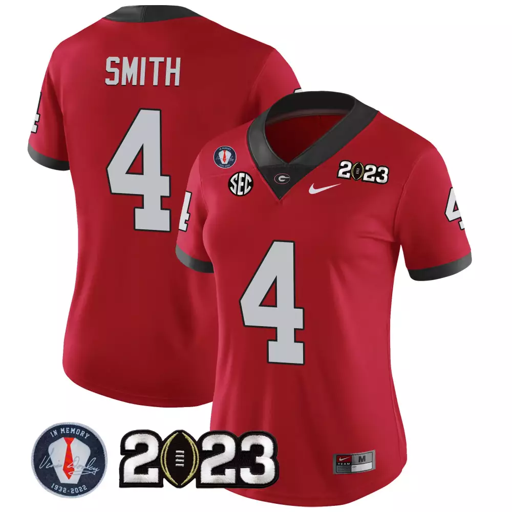 Smith 11 Georgia Bulldogs 2023 Red Jersey | All Stitched Vapor Style | Game Day Outfit for Men, Women & Youth