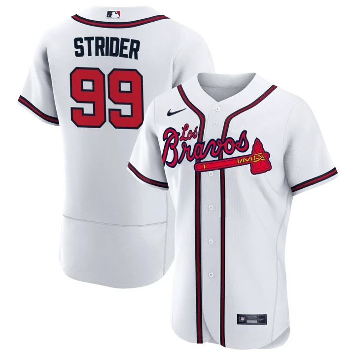 Spencer Strider 99 Atlanta Braves White Jersey | Stitched 2023 Men’s Fan Gear | For Men, Women & You