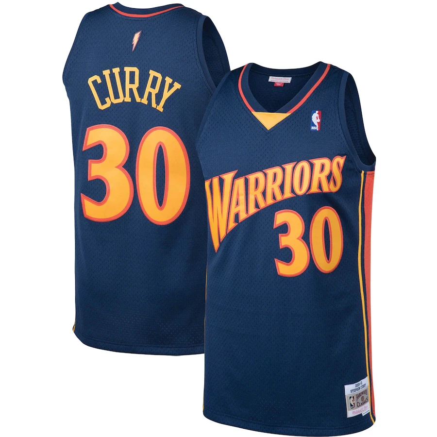 stephen curry 30 golden state warriors navy all stitched jersey men s name patch 2023
