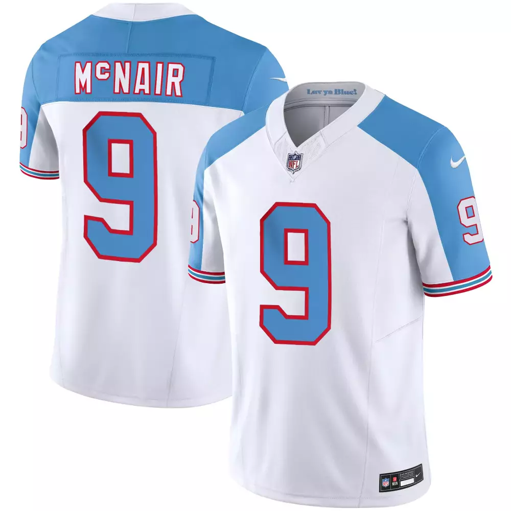 steve mcnair 9 tennessee titans white limited all stitched vapor jersey