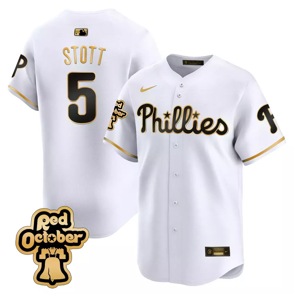 Stott 5 Philadelphia Phillies 2024 Men's Stitched Vapor Jersey | With Patch | Limited Edition Fan Gear | For Men, Women & Youth