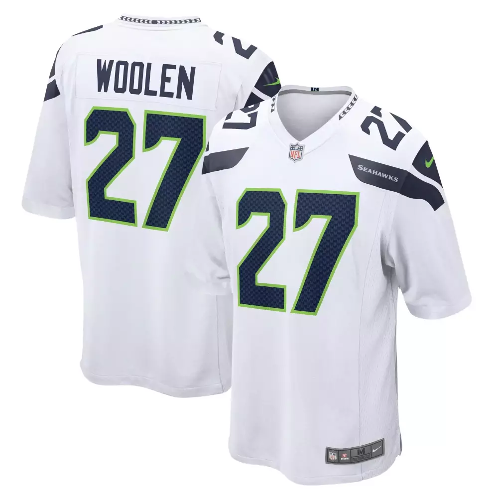 Tariq Woolen 27 Seattle Seahawks White All Stitched Vapor Jersey 2023 | Men's Collection | For Men
