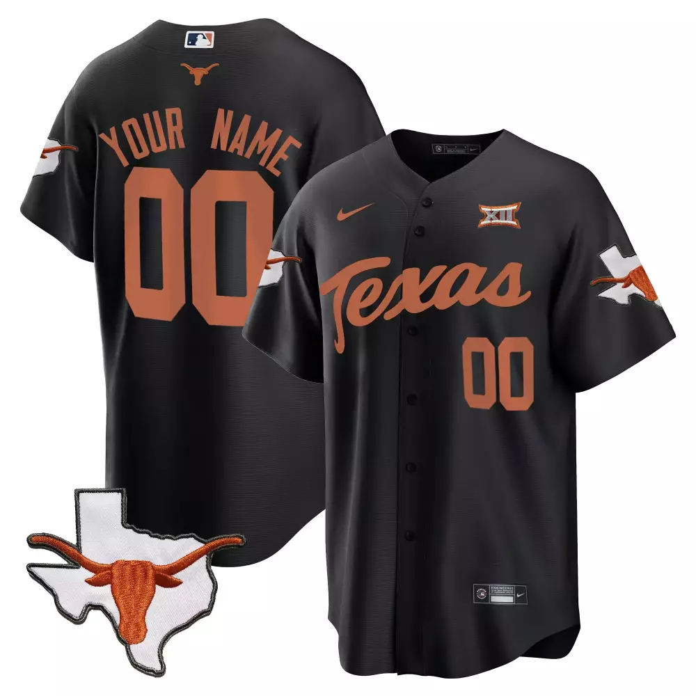 texas longhorns black custom jersey all stitched vapor limited edition 2023