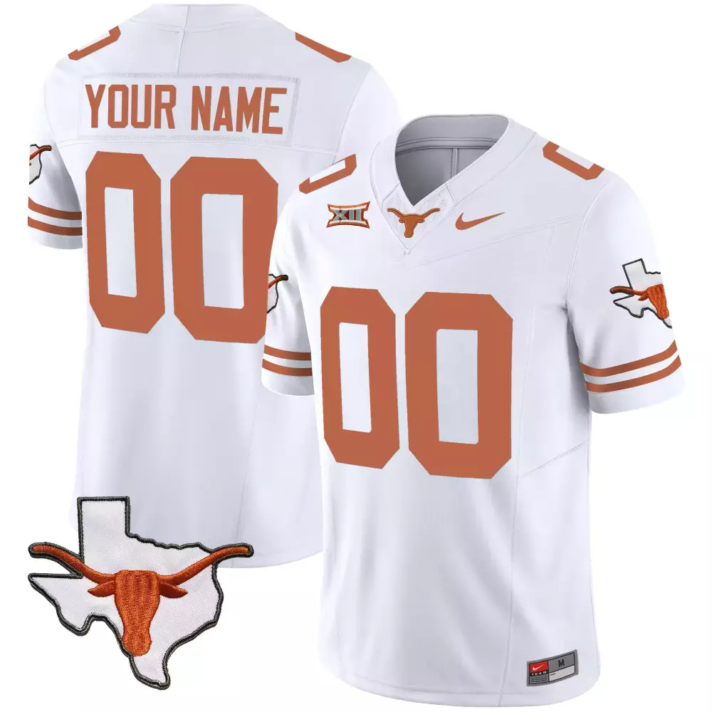 Texas Longhorns 2023 Limited Edition Stitched Vapor Jersey | White Custom 00 | For Men, Women & Youth