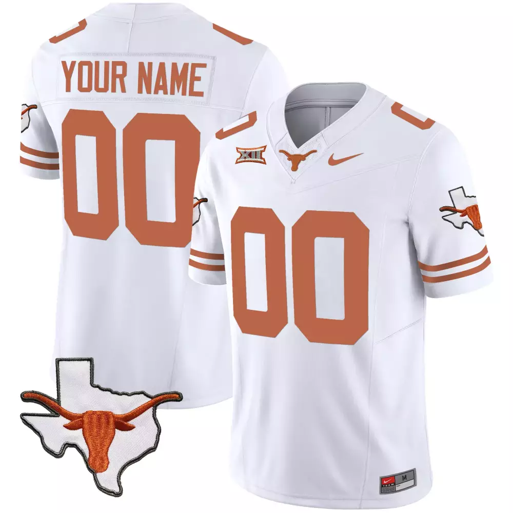 Texas Longhorns 2025 Stitched Jersey | White Name Patch | SEC Style for Men | For Men, Women & Youth