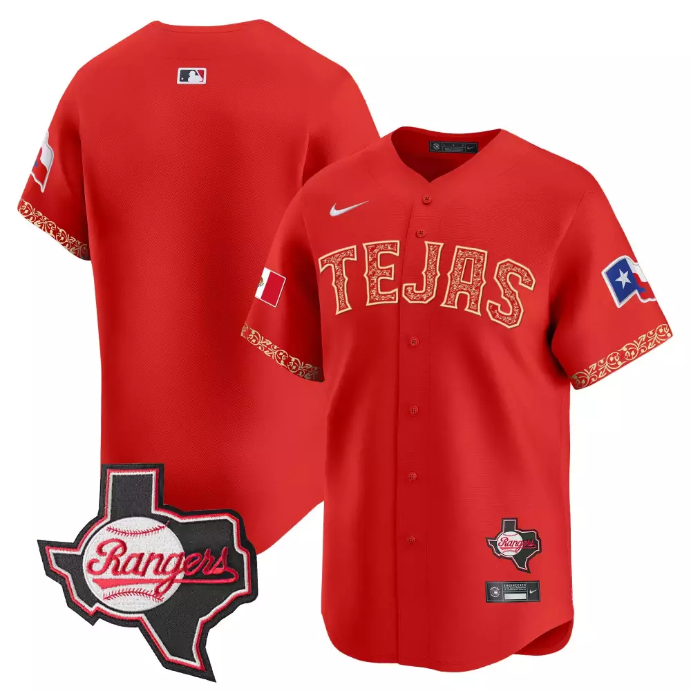 texas rangers red all stitched vapor jersey 2023 women s mexican flex base edition
