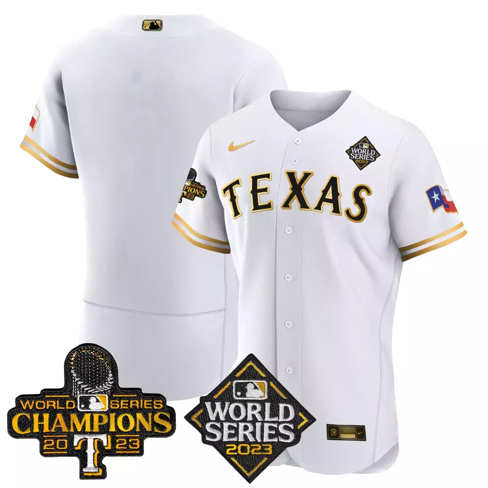 Texas Rangers 2023 World Series Champions All Stitched Jersey | White Your Name 00 Men's Style | Fan Gear for Men, Women & Youth