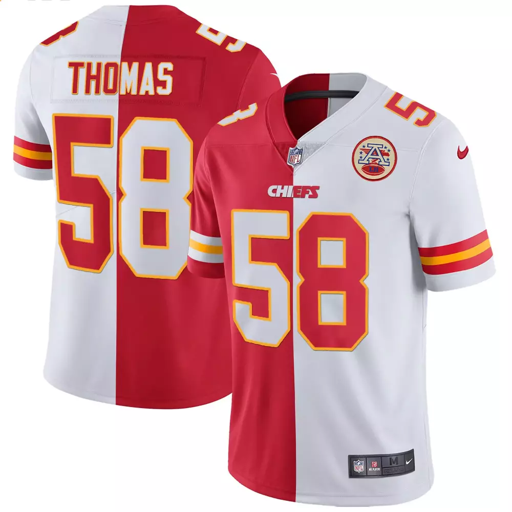 Thomas 58 Kansas City Chiefs Red Women's Stitched Vapor Jersey | All Stitched | Game Day Outfit | For Men, Women & Youth