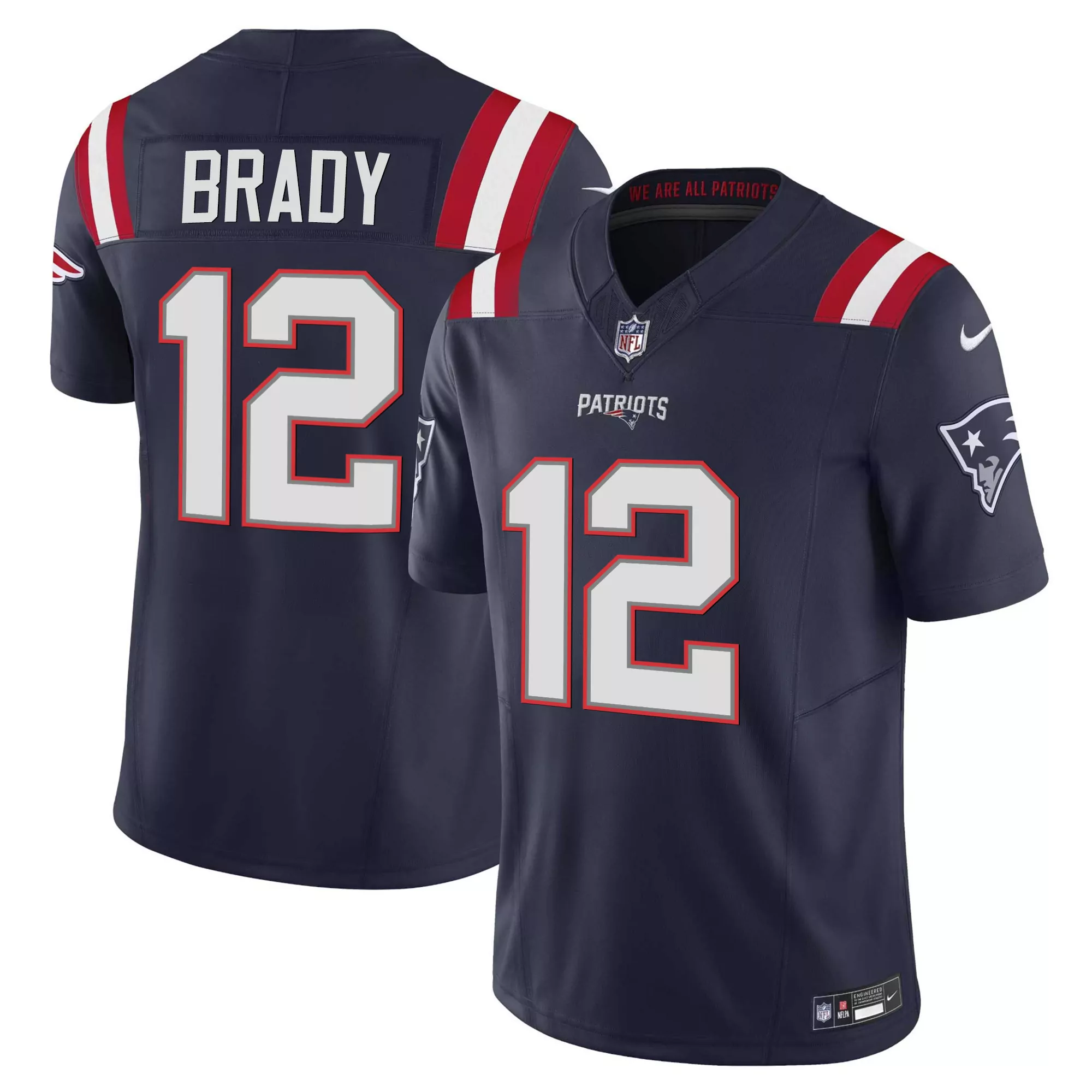 tom brady 12 new england patriots navy all stitched vapor limited jersey