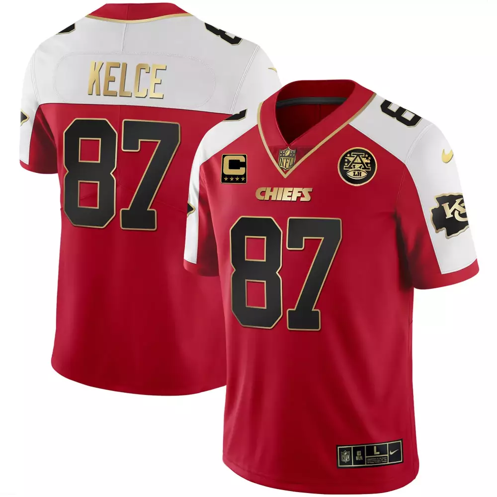 Travis Kelce Kansas City Chiefs NKH Patch 2023 Vapor Limited Jersey | Stitched Fan Gear | For Men, Women & Youth