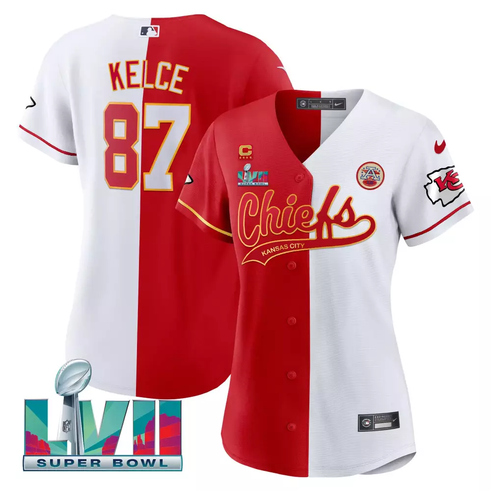 Travis Kelce 87 Kansas City Chiefs Super Bowl LVII Stitched Vapor Jersey | Red | Replica Fan Gear | For Men, Women & Youth