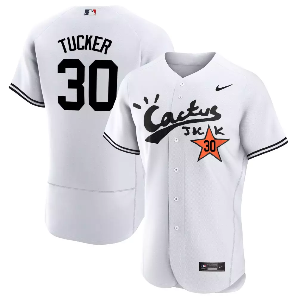 Tucker 30 Houston Astros White All Stitched Jersey | 2023 Jackie Robinson Name Patch | Fan Gear for Game Day | For Men, Women & Youth