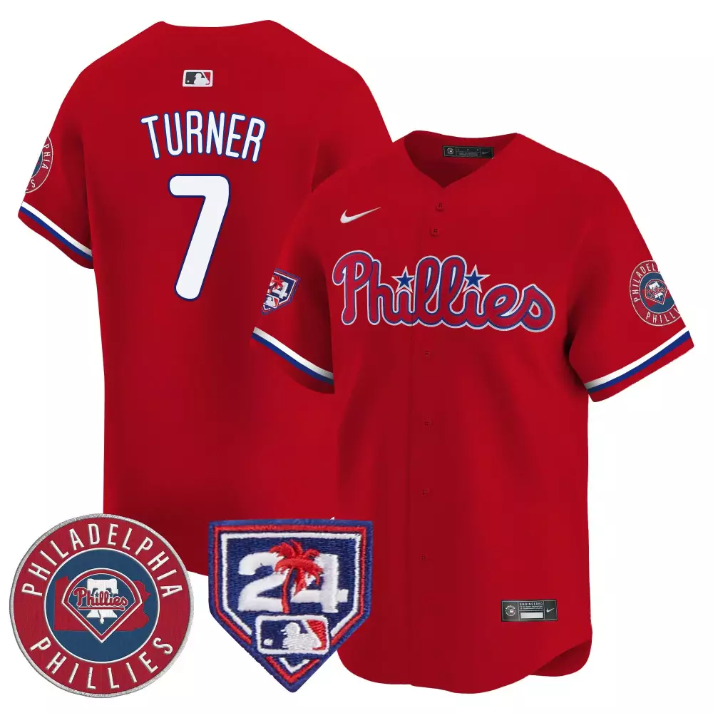 Turner 7 Philadelphia Phillies Stitched Jersey | Blue Unisex 2025 Name Patch | Limited Edition Fan Gear | For Men, Women & Youth