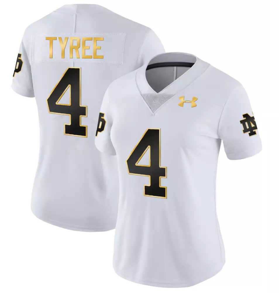 tyree 4 notre dame fighting irish women s navy all stitched vapor limited jersey