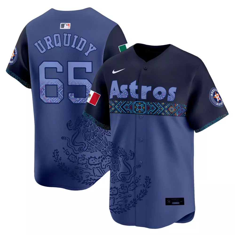 Urquidy 65 Astros 2023 Black Stitched Jersey | Name Patch | Fan Gear for Men, Women & Youth