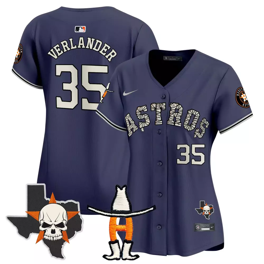 Verlander 35 Houston Astros 2023 Women's Cactus Jack Vapor Jersey | Purple Edition | All Stitched | For Men, Women & Youth
