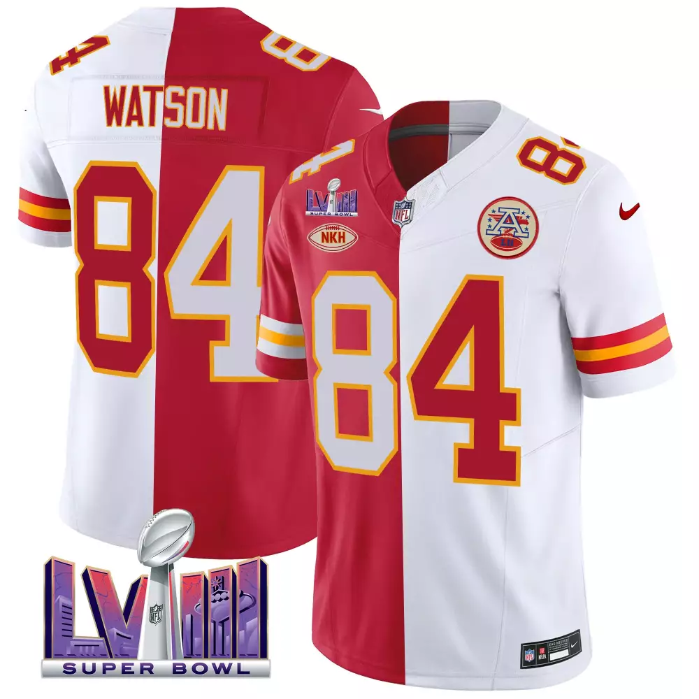 Watson 84 Kansas City Chiefs Super Bowl LVIII All Stitched Vapor Jersey | Stylish Fan Gear for Game Day | For Men, Women & Youth