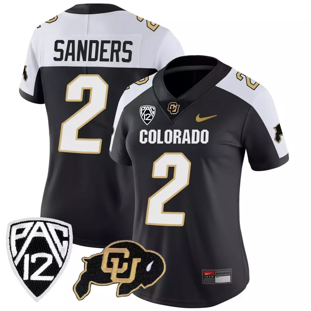 Women's Black Colorado Buffaloes Sanders 2 Jersey | Vapor Limited Edition | Perfect Gift for Game Day | For Men, Women & Youth