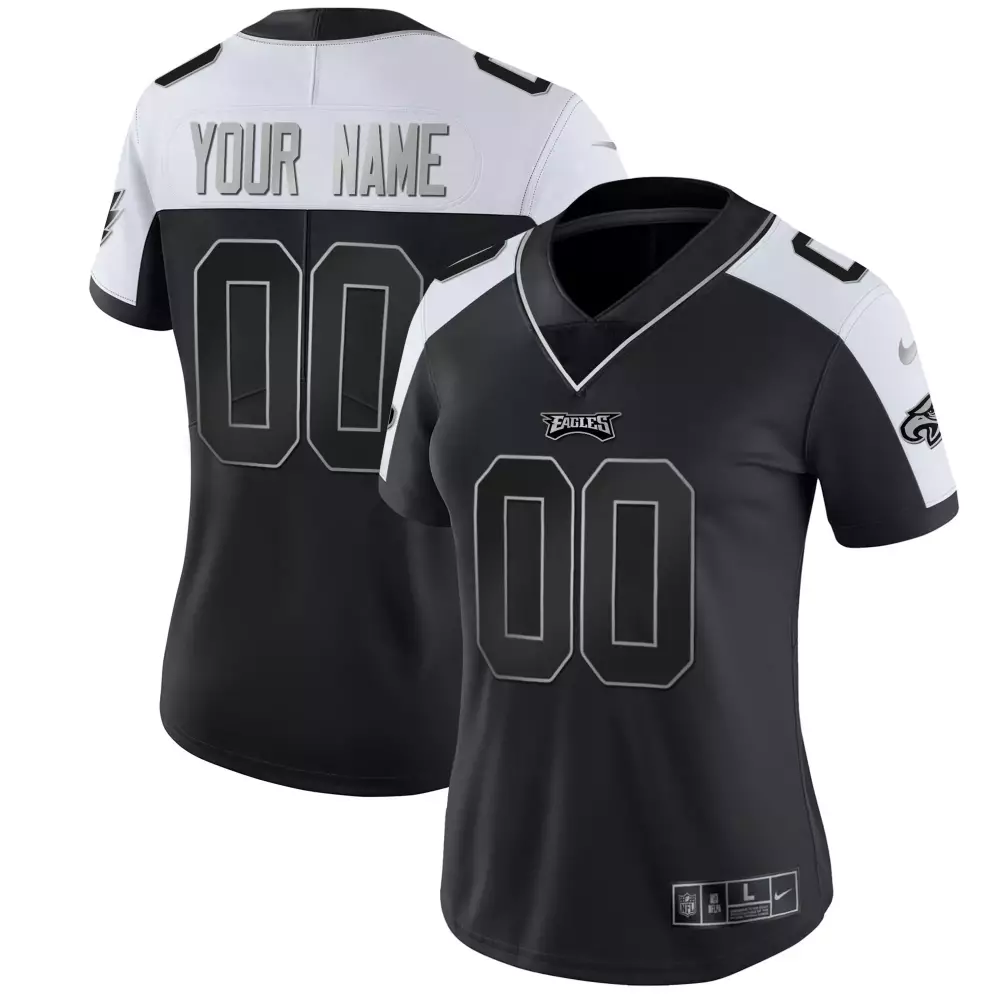 Women’s Black Philadelphia Eagles Custom Jersey | All Stitched Vapor Design Fan Gear | For Women & You