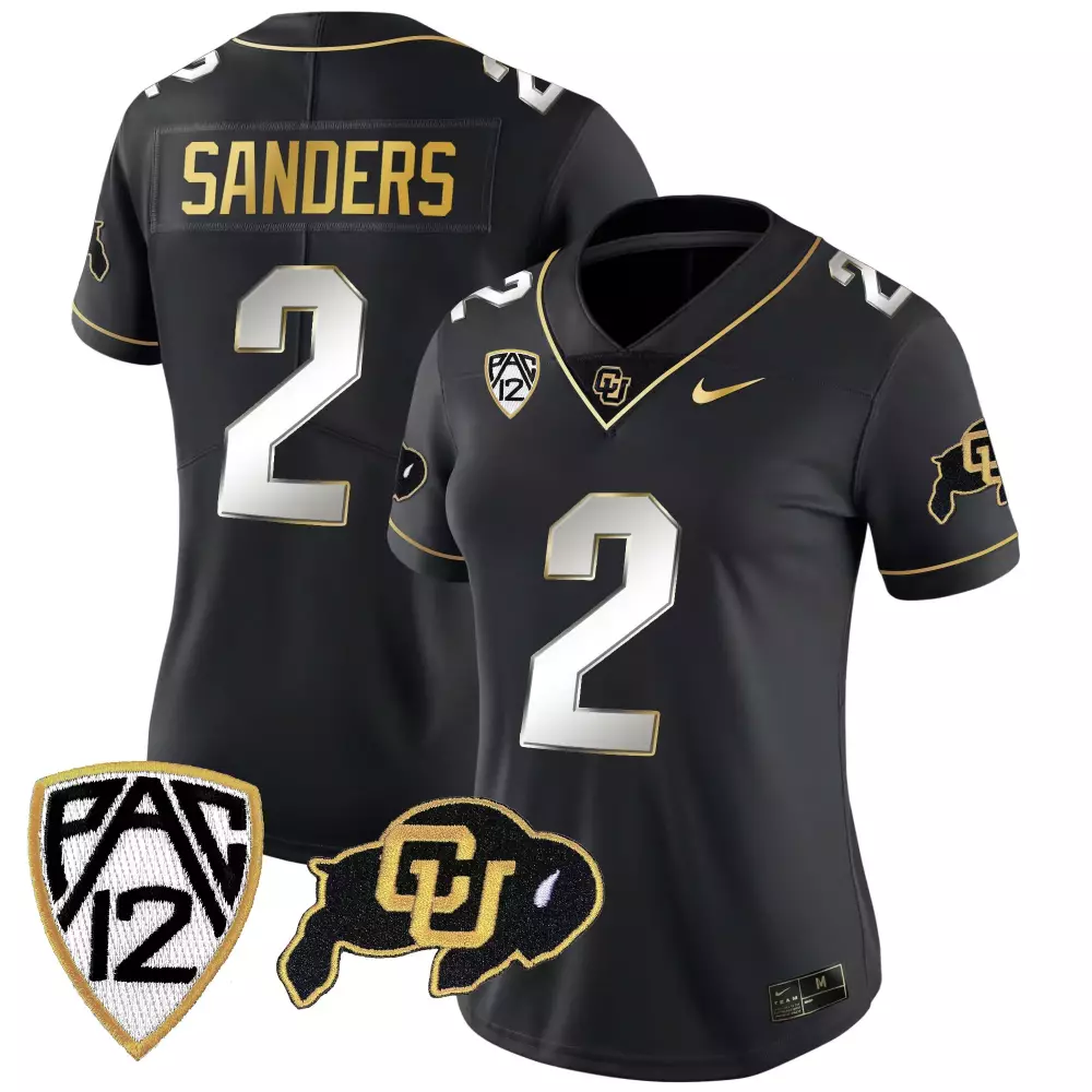 Women's Black Colorado Buffaloes Sanders 2 Jersey | Vapor Limited Edition | Perfect Gift for Game Day | For Men, Women & Youth