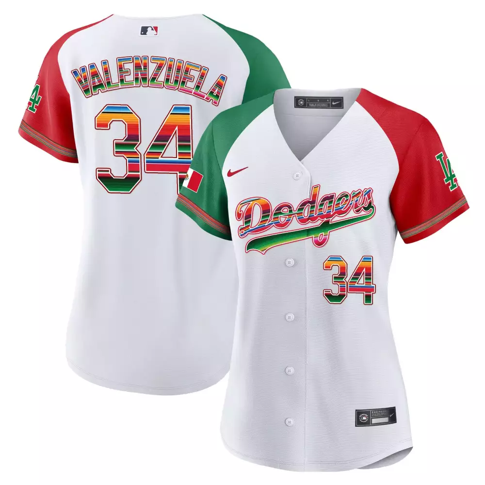 women s dodgers valenzuela 34 mexico alternate jersey 2023 all stitched vapor
