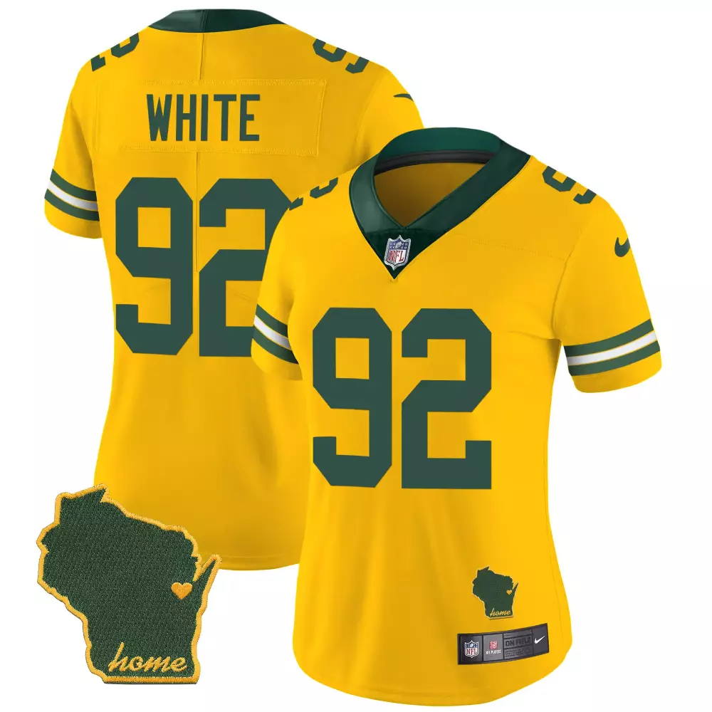 Home Yellow 92 Green Bay Packers Women's Jersey | Stitched Vapor Edition | Game Day Outfit for Fans | For Men, Women & Youth