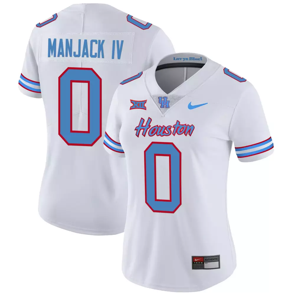 women s houston cougars white all stitched vapor jersey manjack iv 0 2023