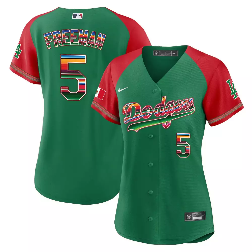 Women's Dodgers Green Alternate Jersey | Freeman 5 Stitched Vapor | Limited Edition Fan Gear | For Men, Women & Youth