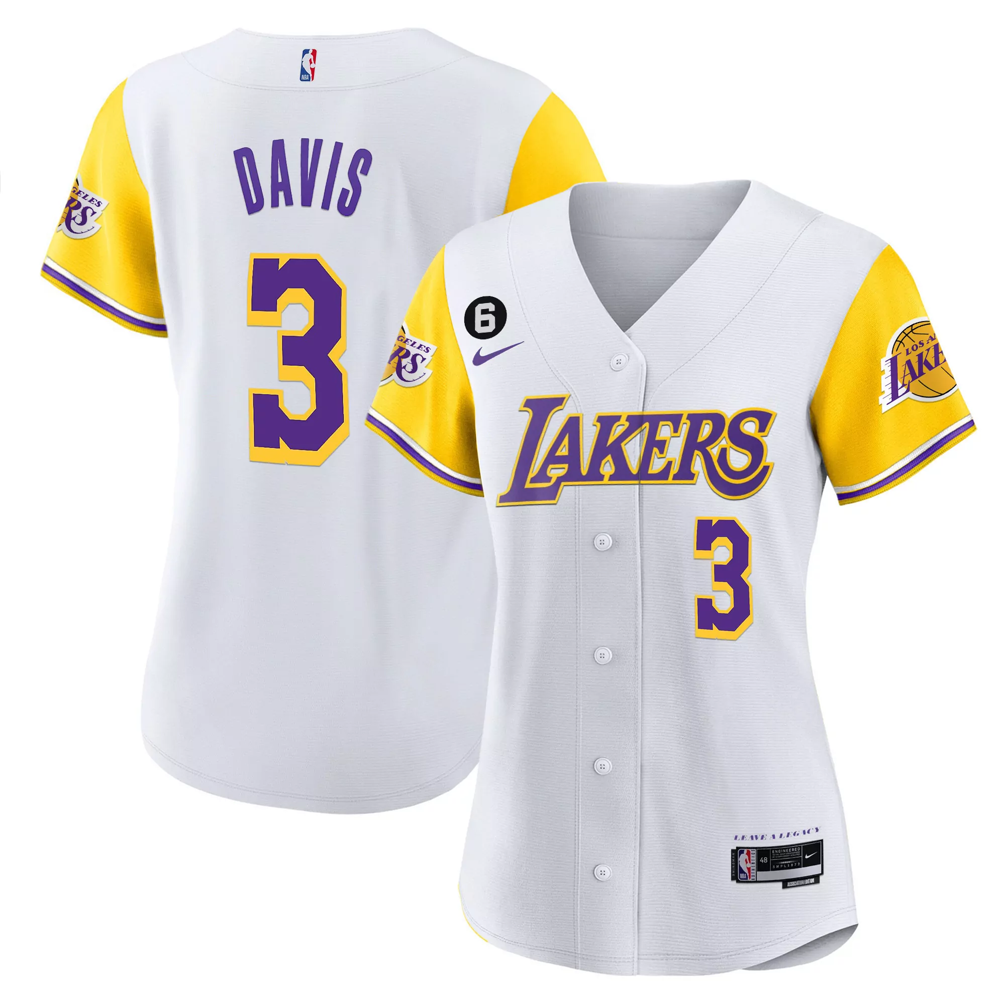 women s los angeles lakers white yellow baseball jersey bryant 24 all stitched