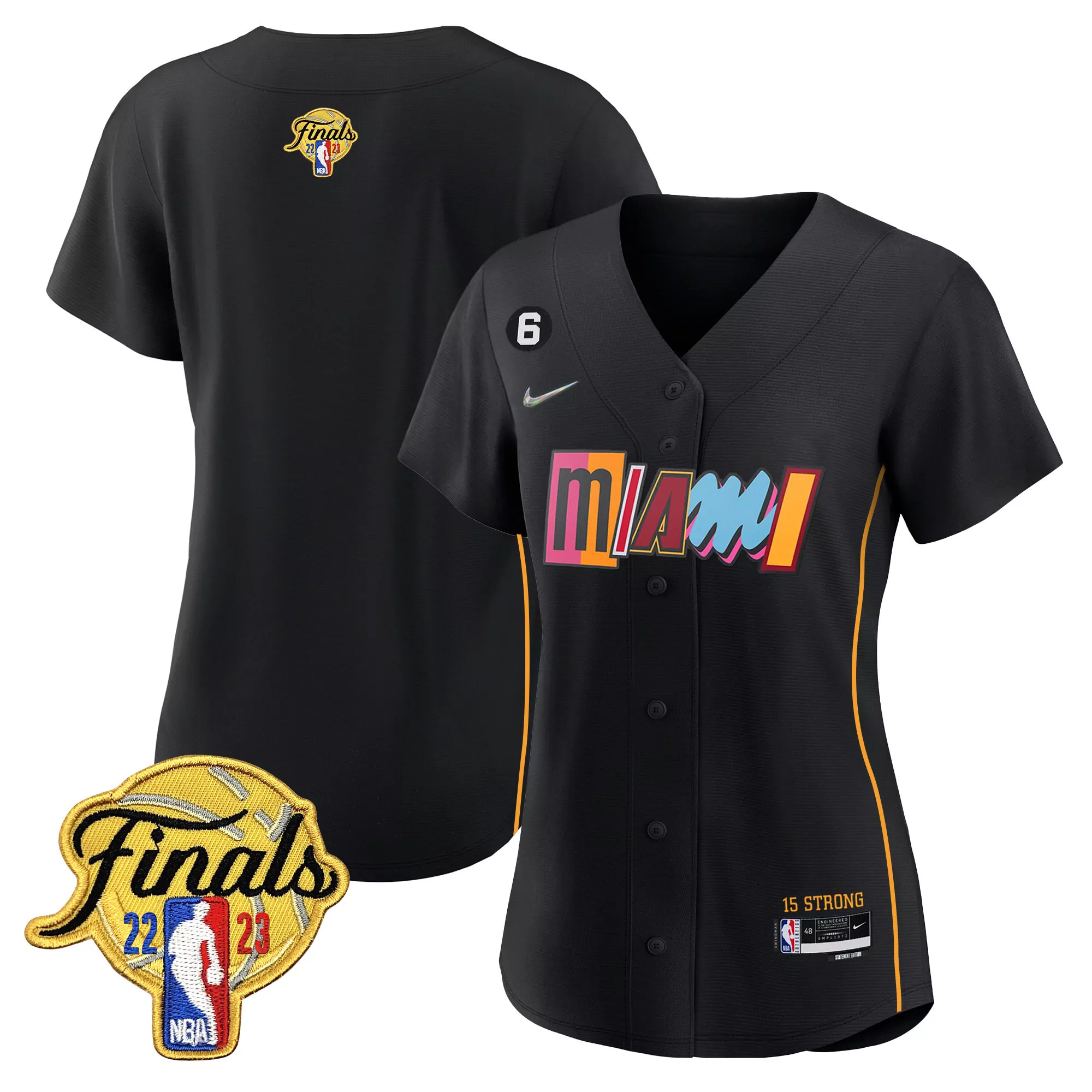 women s miami heat black 2022 23 finals patch jersey oladipo 4 all stitched vapor