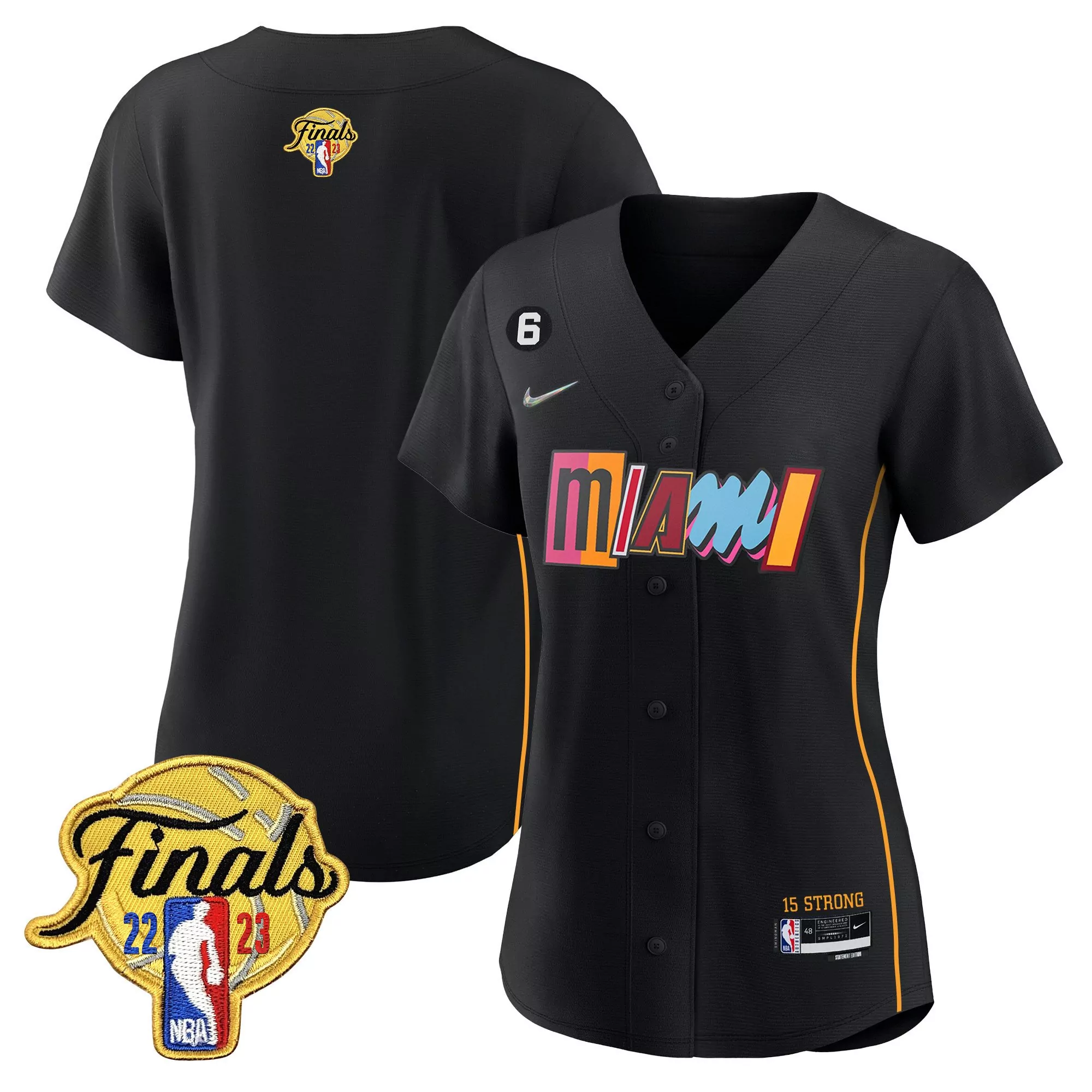 women s miami heat black 2022 23 finals patch jersey oladipo 4 all stitched vapor