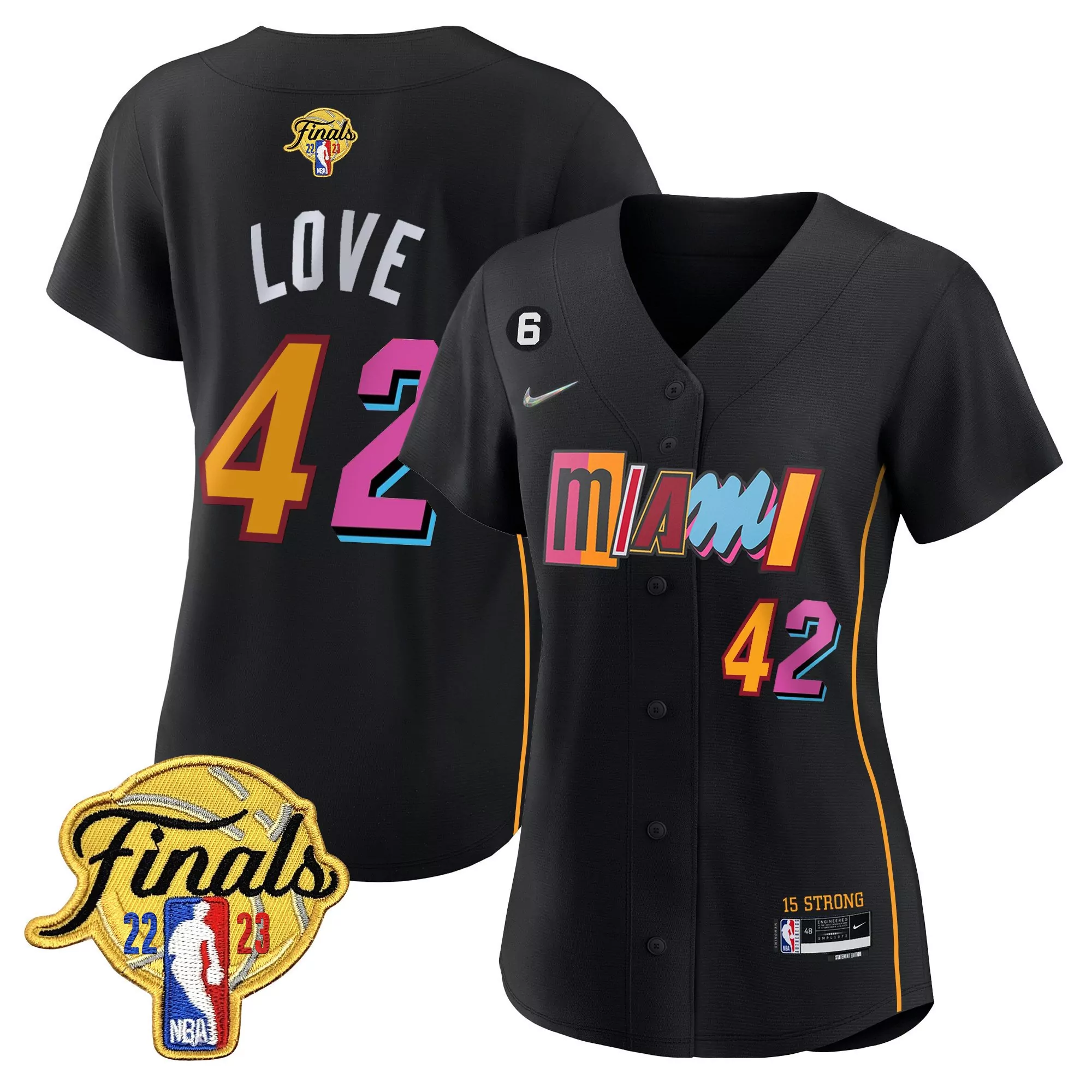 women s miami heat black butler 22 2023 finals all stitched vapor jersey