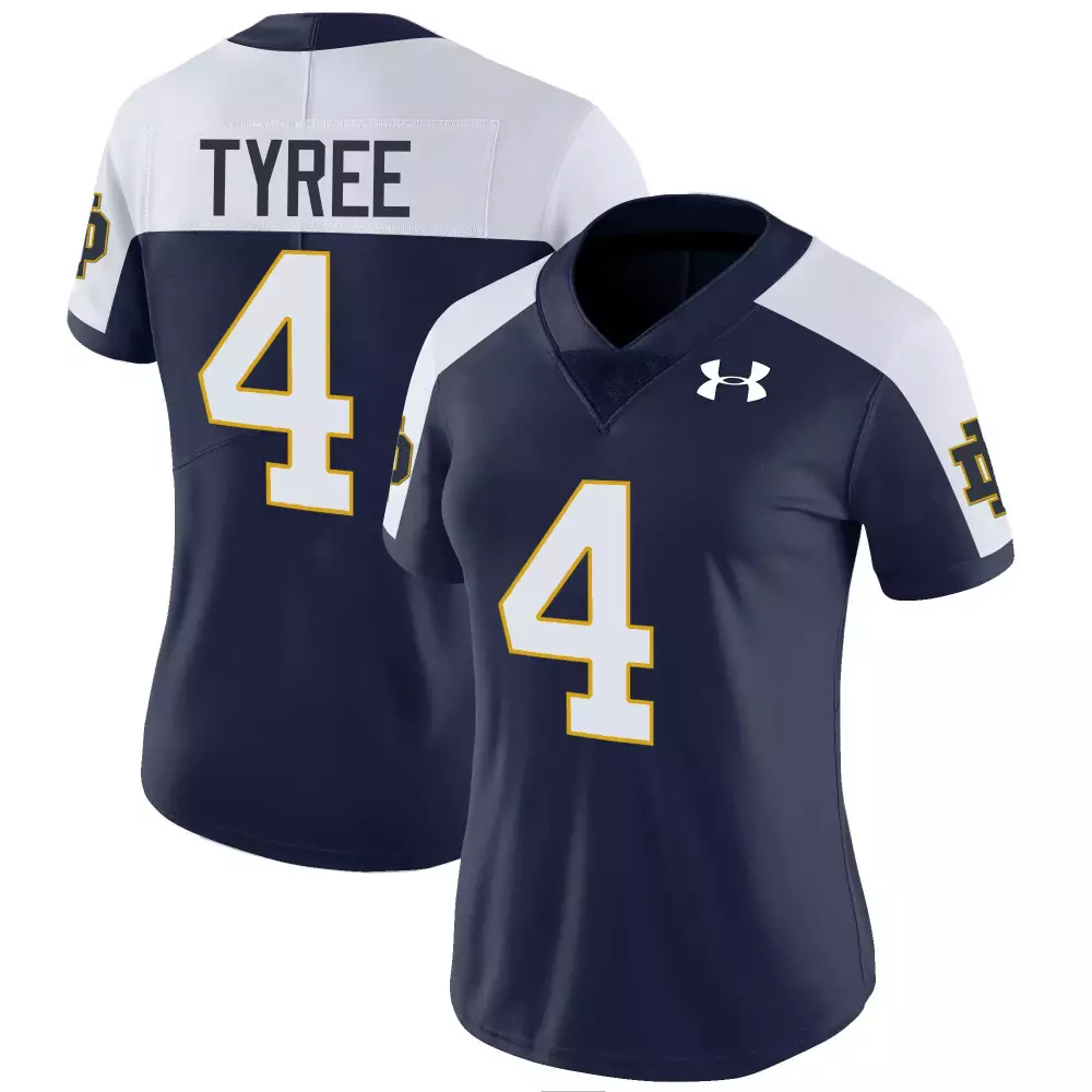 women s navy tyree 4 notre dame fighting irish all stitched vapor limited jersey