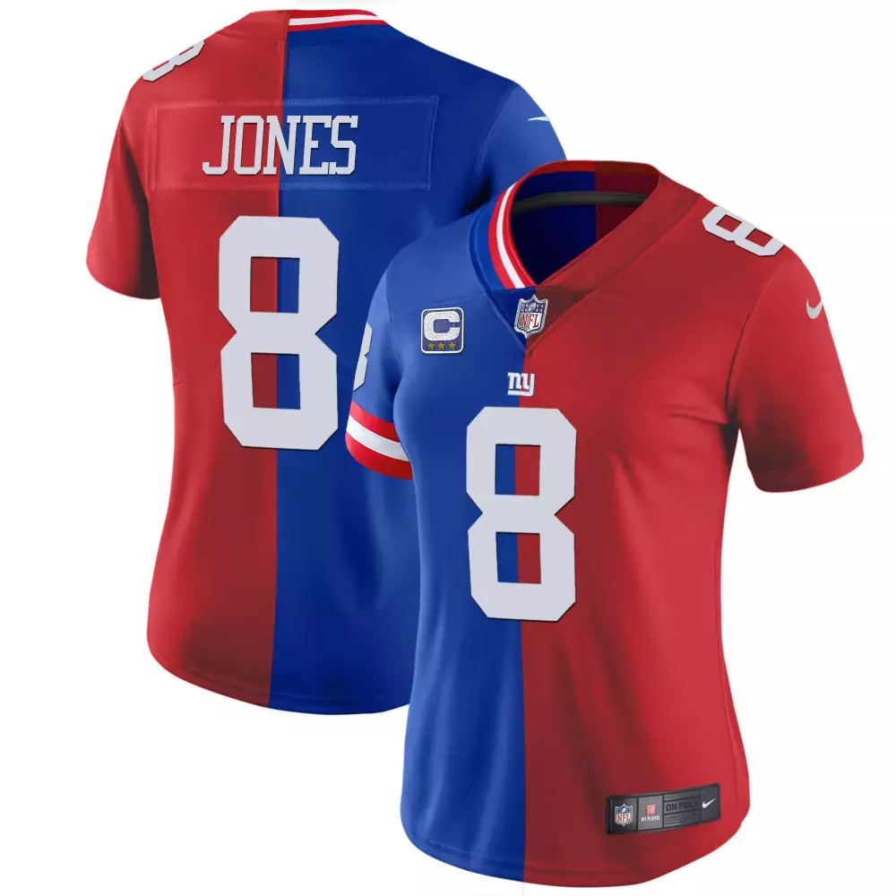 Daniel Jones White Women's 100th Season State Patch Vapor Jersey | Stitched Limited Edition for New York Giants | For Women & Youth