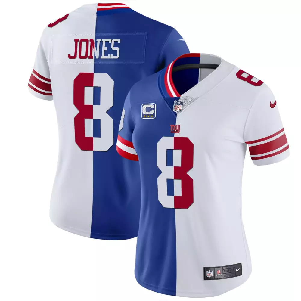 Daniel Jones White Women's 100th Season State Patch Vapor Jersey | Stitched Limited Edition for New York Giants | For Women & Youth