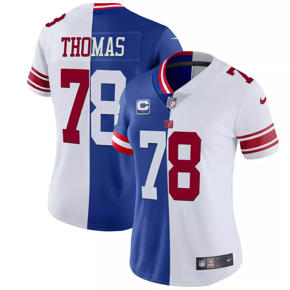 Thomas 78 Women's 2023 Split Vapor Jersey | All Stitched Edition | New York Giants Fan Gear | For Men, Women & Youth