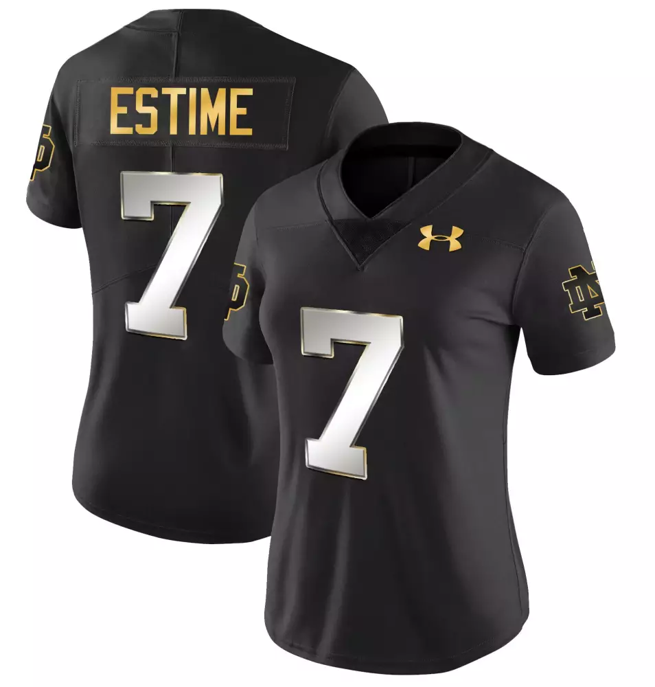 women s notre dame fighting irish black all stitched vapor jersey bertrand 27 limited edition