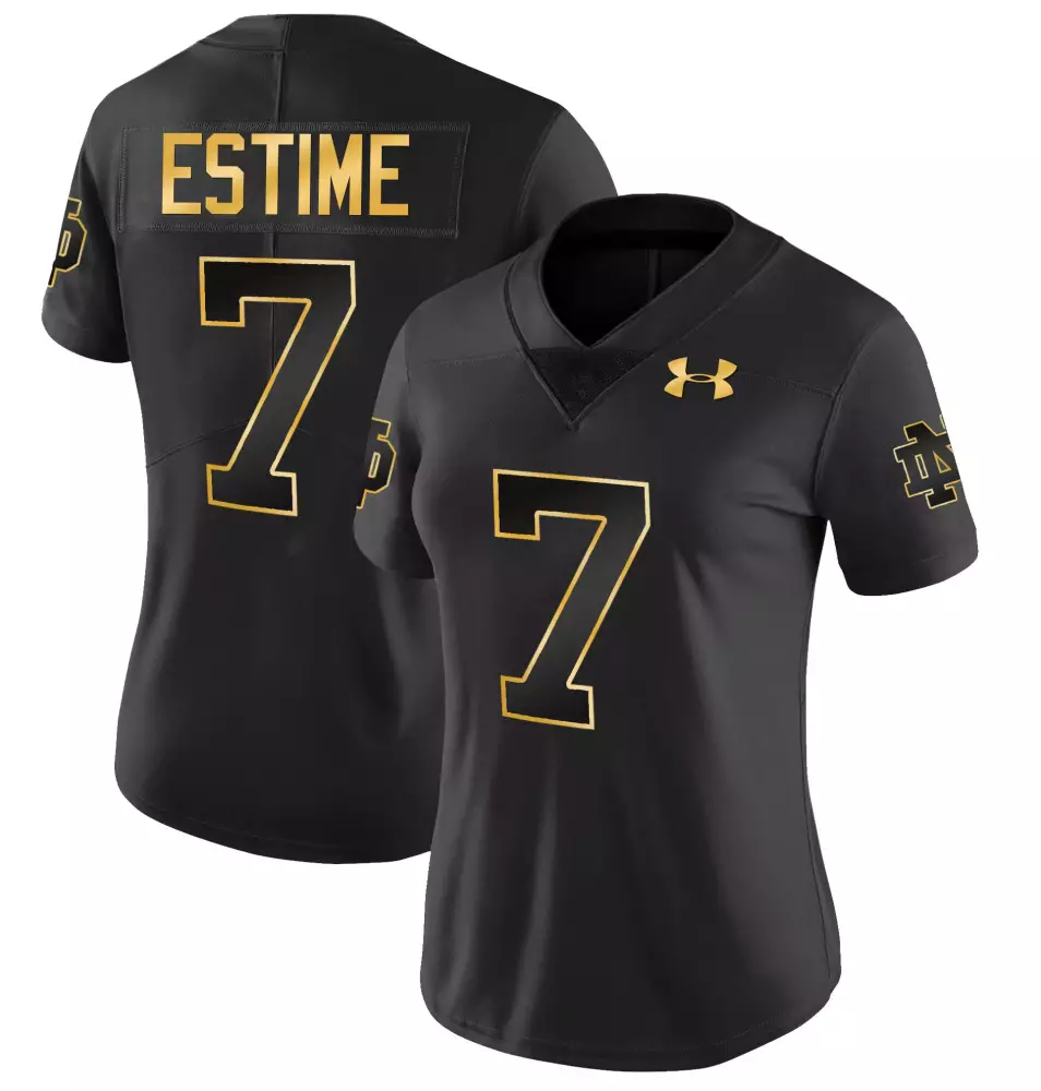 women s notre dame fighting irish black all stitched vapor jersey bertrand 27 limited edition