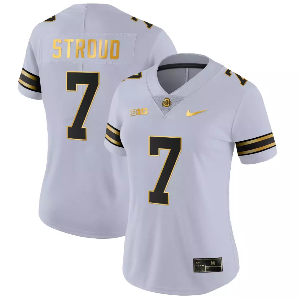 Stroud 7 Ohio State Buckeyes 2023 White All Stitched Vapor Jersey | Women's Fan Gear | Perfect Gift Idea for Game Day | For Men, Women & Youth