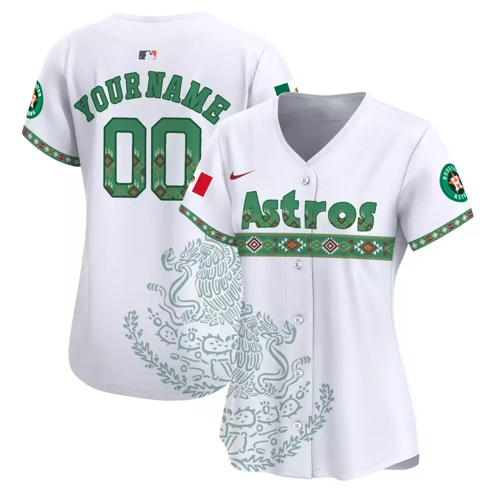 Houston Astros Women's White Cactus Jack Vapor Premier Limited Jersey | Custom Stitched | Fan Gear for Men, Women & Youth