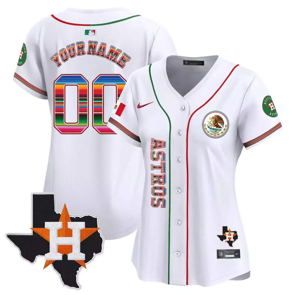 Houston Astros Women's White Cactus Jack Vapor Premier Limited Jersey | Custom Stitched | Fan Gear for Men, Women & Youth