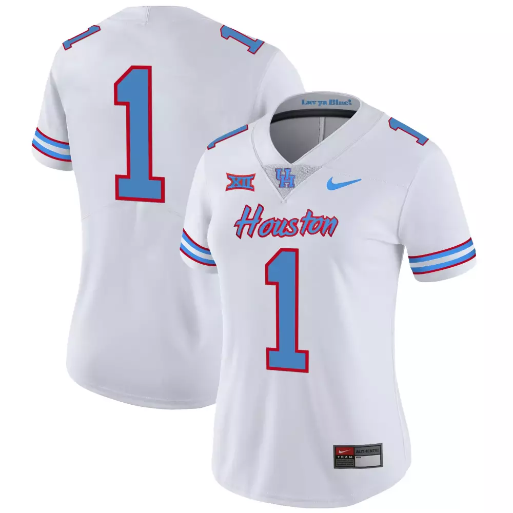 women s houston cougars white all stitched vapor jersey manjack iv 0 2023