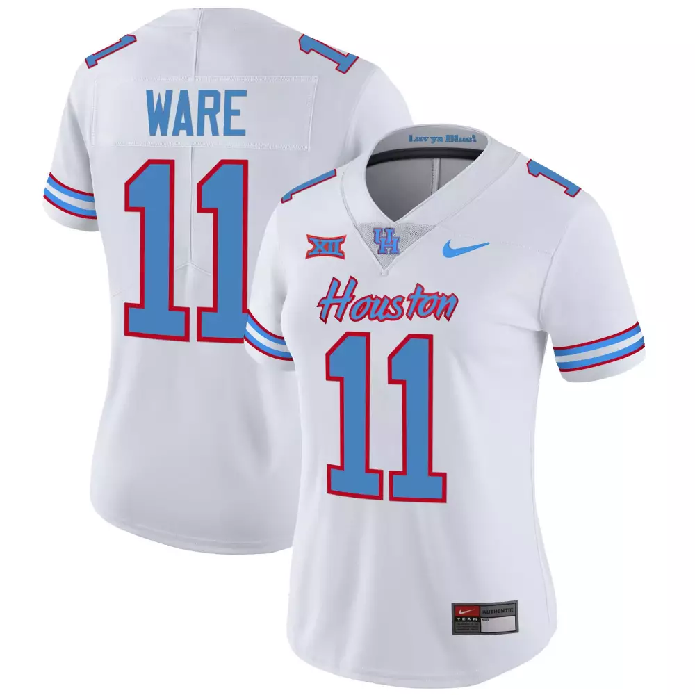 women s houston cougars white all stitched vapor jersey manjack iv 0 2023