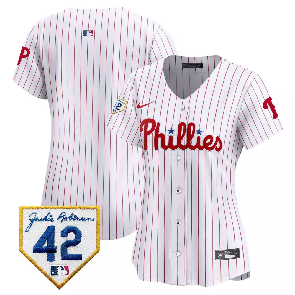 women s white phillies 2024 jackie robinson patch all stitched vapor premier jersey