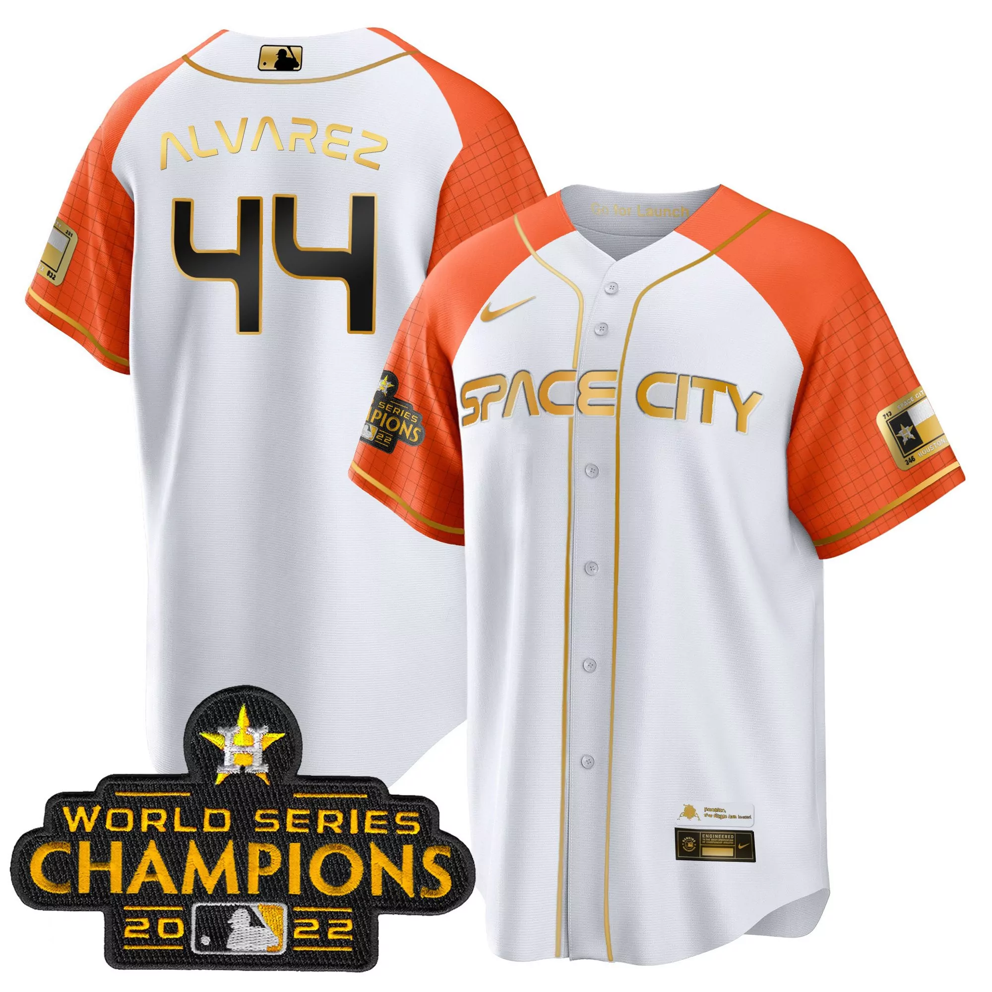 yordan alvarez 44 houston astros 2022 white space city champions all stitched vapor jersey